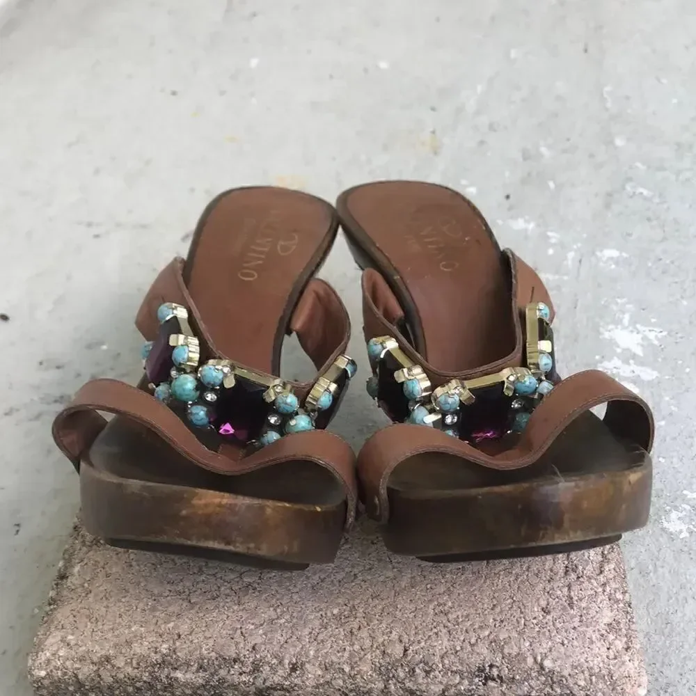 Valentino Garavani rhinestone wood